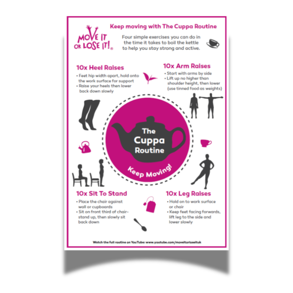 Cuppa Routine Exercise Tea Towel